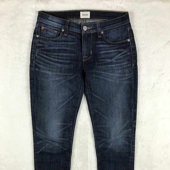 HUDSON JEANS Krista Ankle Super Skinny Jeans with Raw Hem 26 - Picture 2 of 11